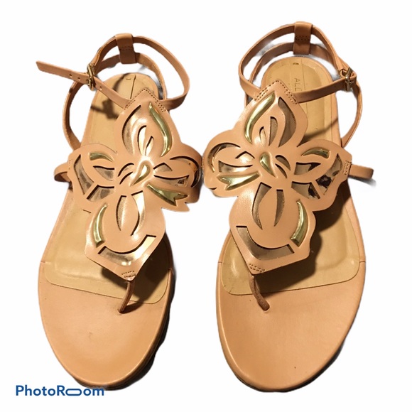 Aldo Flat Flower Sandals - Size 7.5 - Picture 1 of 3